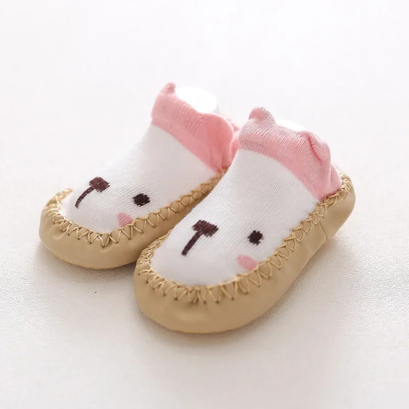 Baby Socks Shoes Infant Color Matching Cute Cartoon Kids Baby Shoes Doll Children Floor Sneaker Toddler Soft Soled First Walkers