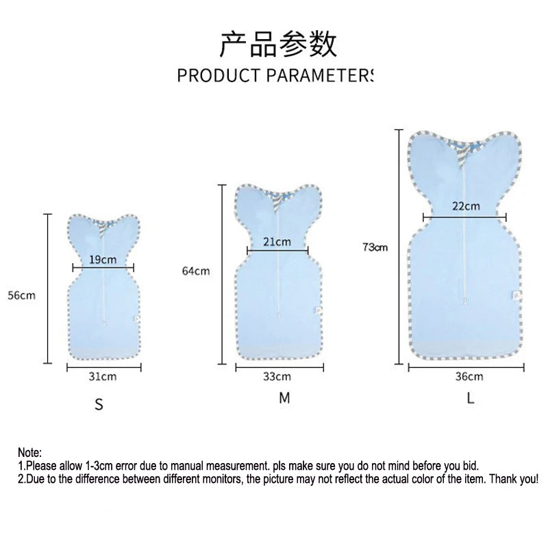 Baby Sleeping Bag Newborn Baby Swaddle Sleeveless Sleep Sack Autumn Thin 100% Cotton Soft 2-Ways Zipper Diaper Changing Bag