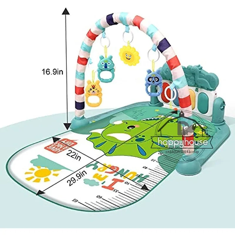 Baby Play Mat Baby Gym Play Piano Baby Activity Gym Mat with Music and Lights Piano Gym Baby Play Mat Gift for Babies Newborn