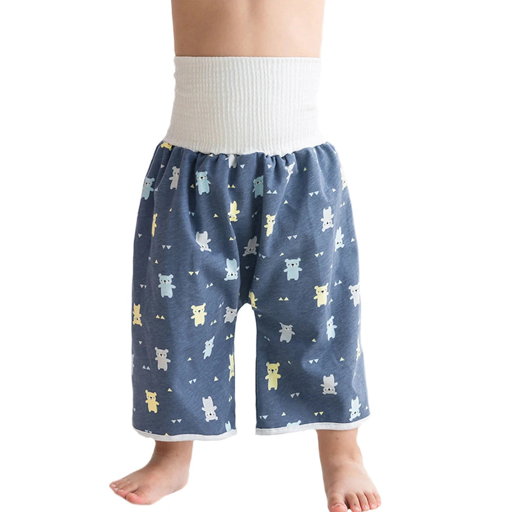 Baby Waterproof Diaper Pants&Skirt for Potty Training Baby Comfy Diaper Short for Boys and Girls Sleeping Bedclothes Night Time
