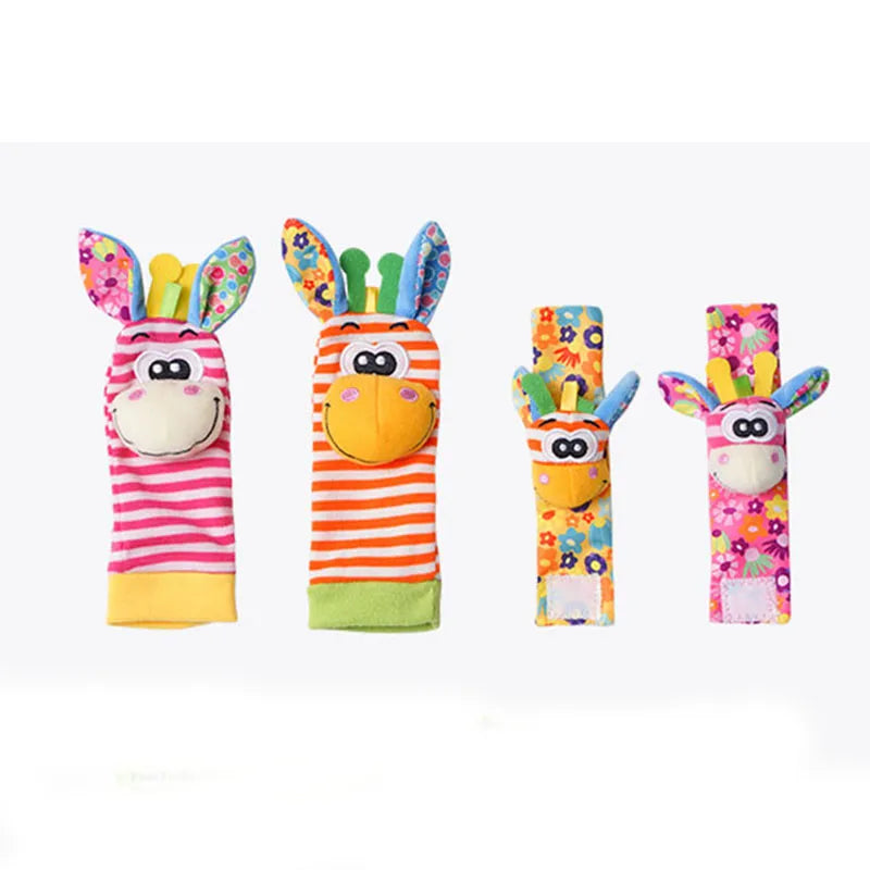 Baby Toys 0 6 12 Months Cute Stuffed Animals Baby Rattle Socks Wrist Baby Rattles Newborn Toys Make Sounds Games For Babies