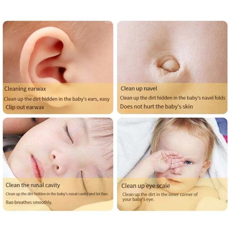 Baby Dig Booger Clip Baby Ear Nose Navel Clean Tools Kids Safety Tweezers Clean Forceps Toddler Nasal Cavity Clean Care Supplies