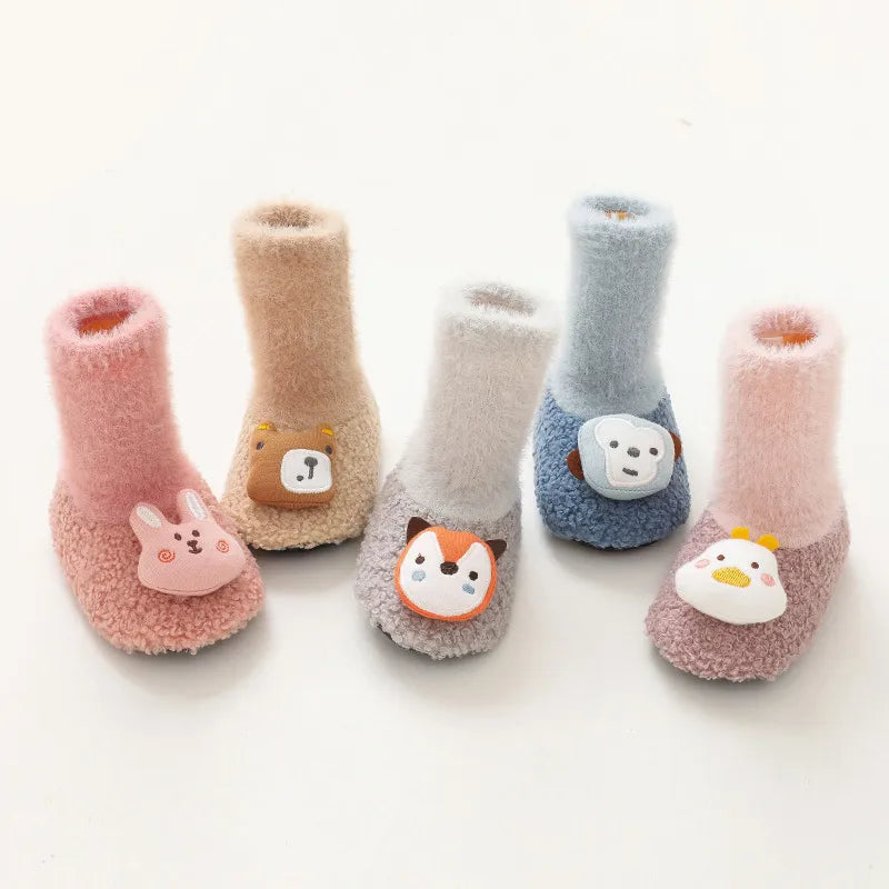 5 Colors Autumn Winter Warm Anti-Skid Toddler Socks Newborn Cute Cartoon Socks Baby Cotton Sock Kids Warmers Accessories 0-2Y