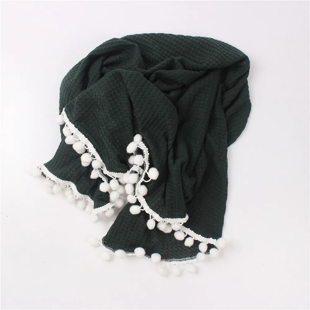 Cotton Muslin Swaddle Blankets for Newborn Baby Tassel Receiving Blanket New Born Swaddle Wrap Infant Sleeping Quilt Cover 90x90